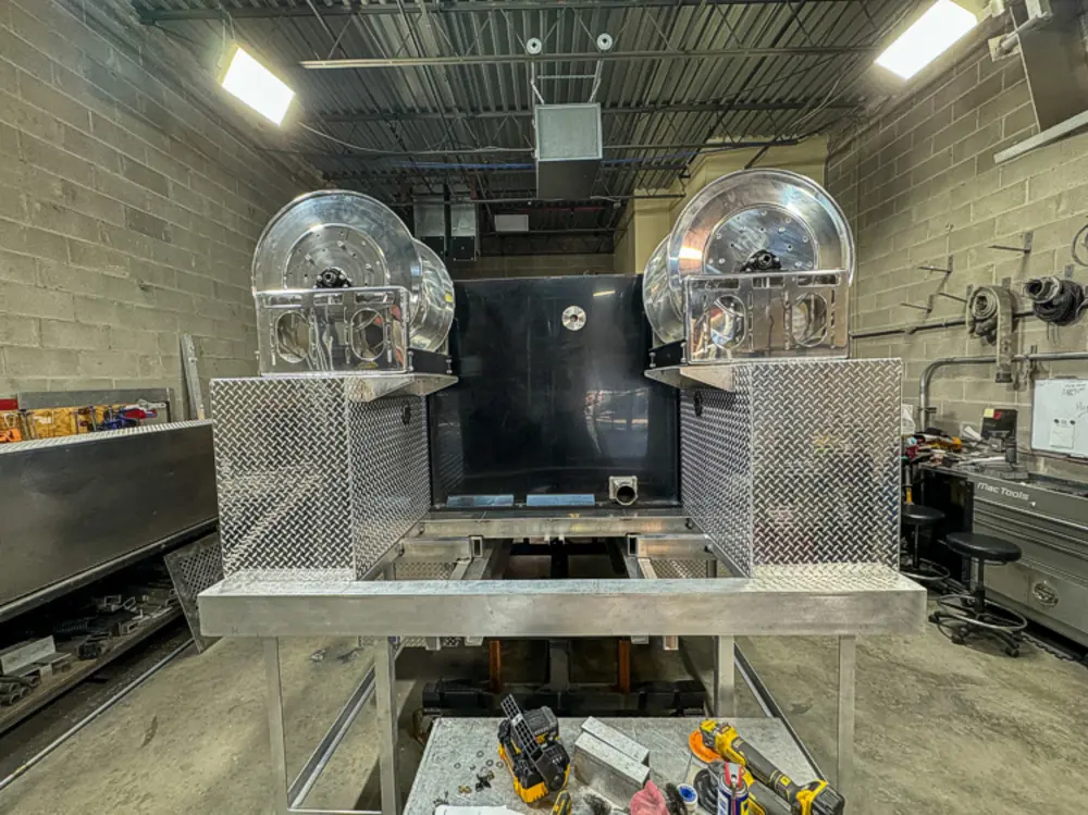 Cab interior upfit with exposed console area, photo 126 of 303.
